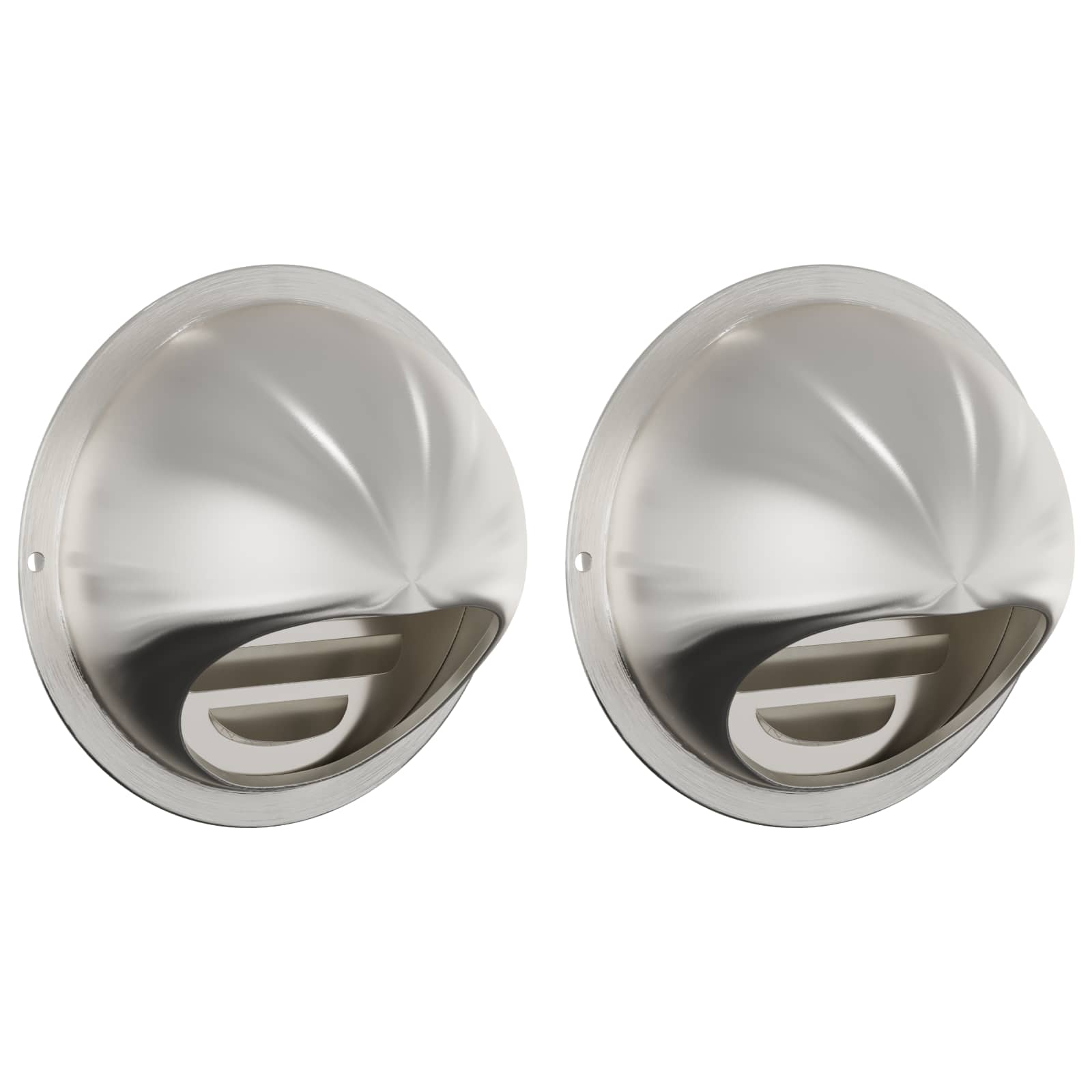 Lüftungsgitter 2 Stk. Silber 80 Mm Edelstahl Vidaxl