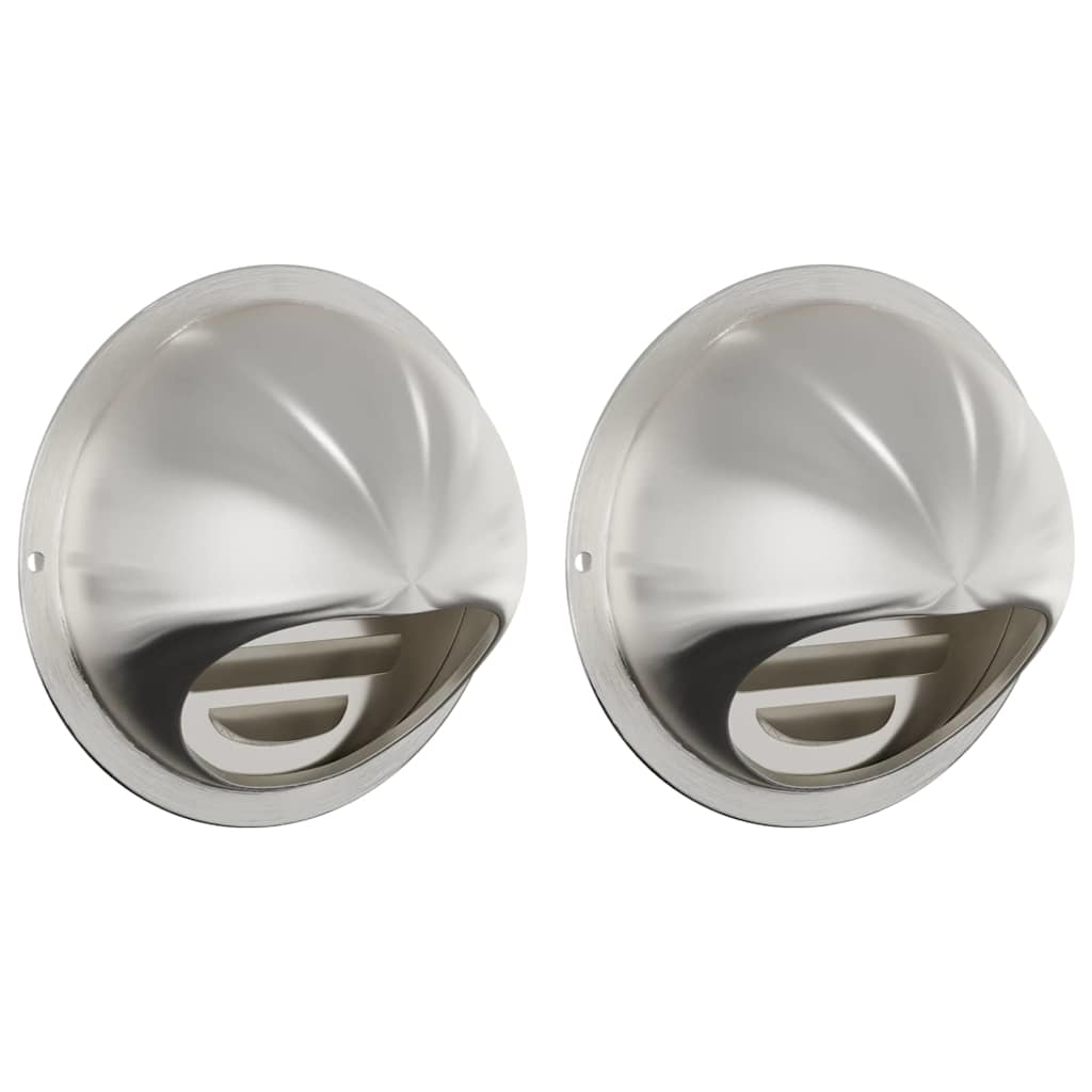 Lüftungsgitter 2 Stk. Silber 100 Mm Edelstahl Vidaxl