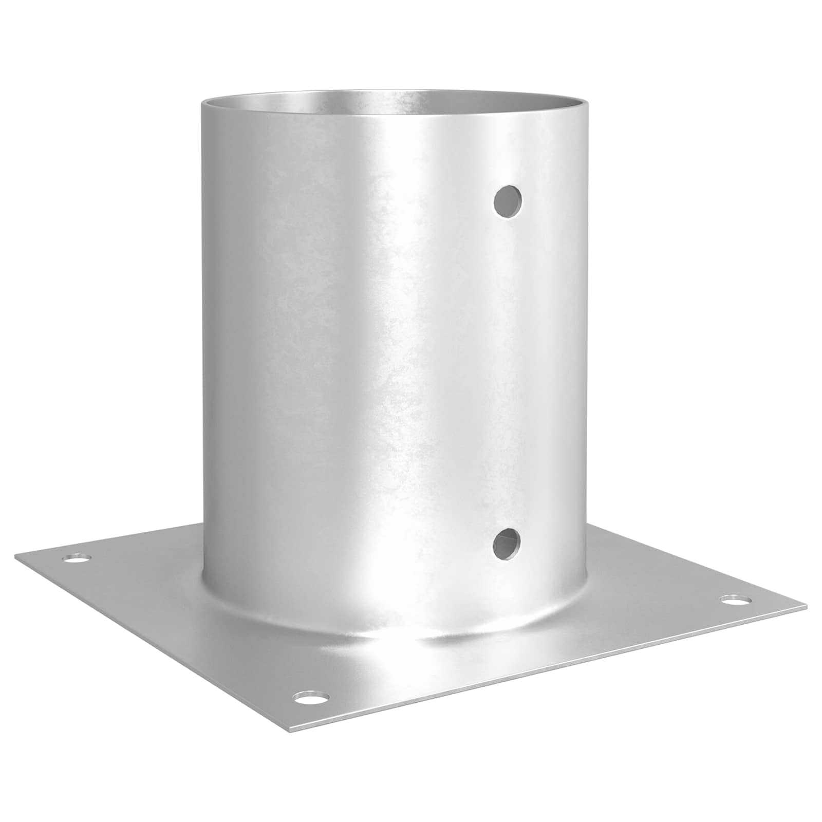 Runder Bodenanker 12 Stk. Silber 18 X 18 X 15 Cm Metall Vidaxl