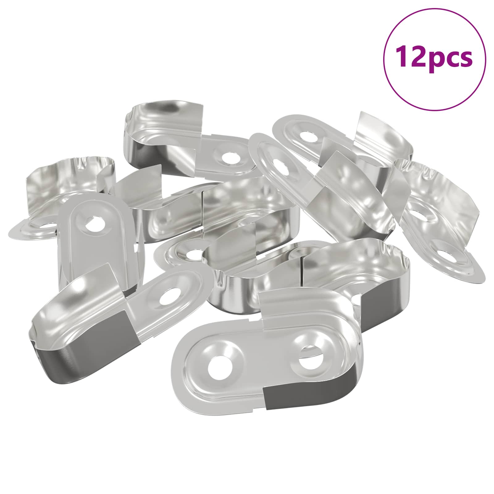 Kleiderstangenhalter 12 Stk. Weißes Zink 40 X 18 X 10 Mm Eisen Vidaxl