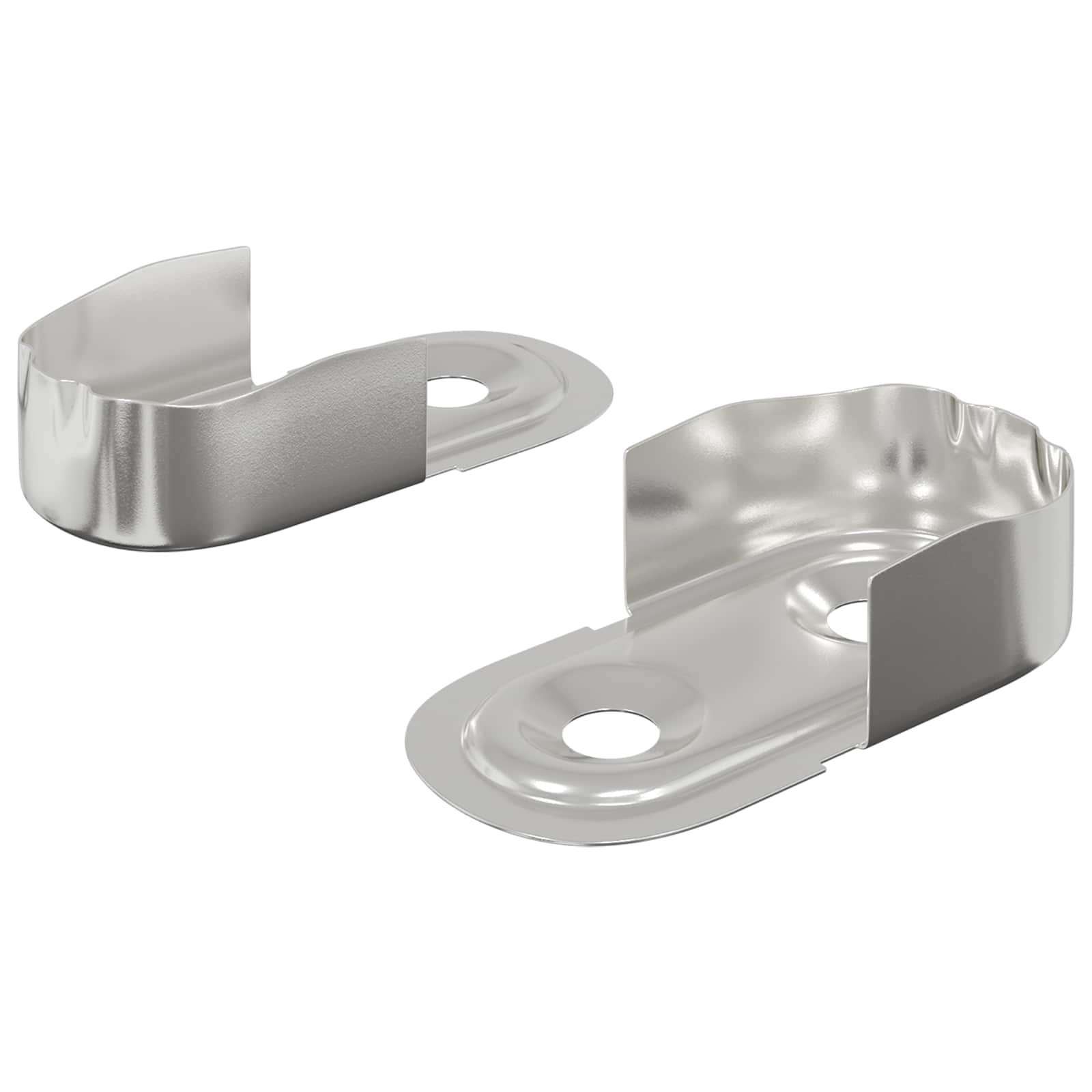 Kleiderstangenhalter 2 Stk. Weißes Zink 40 X 18 X 10 Mm Eisen Vidaxl