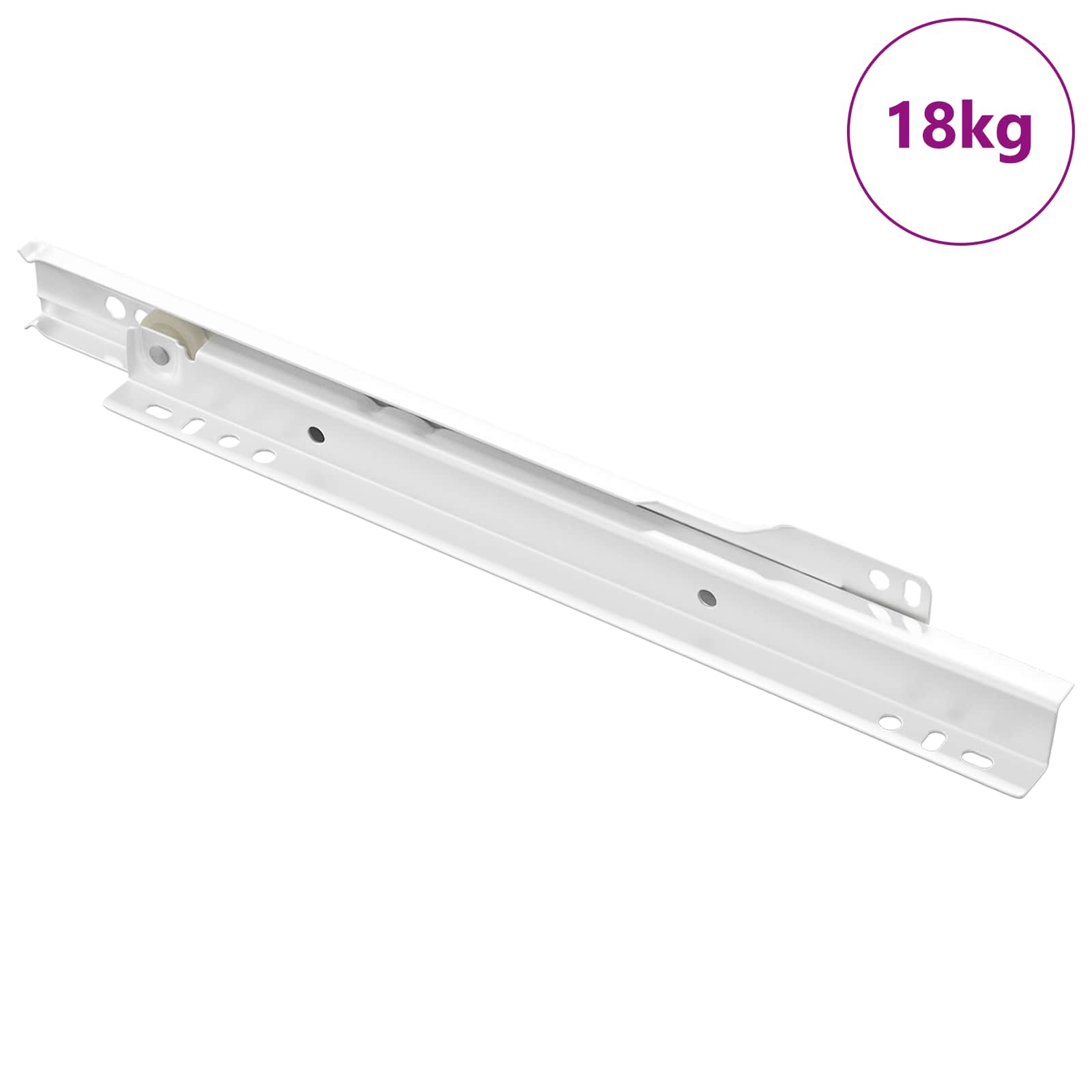 Vidaxl Drawer Slide 87 Pcs White Steel