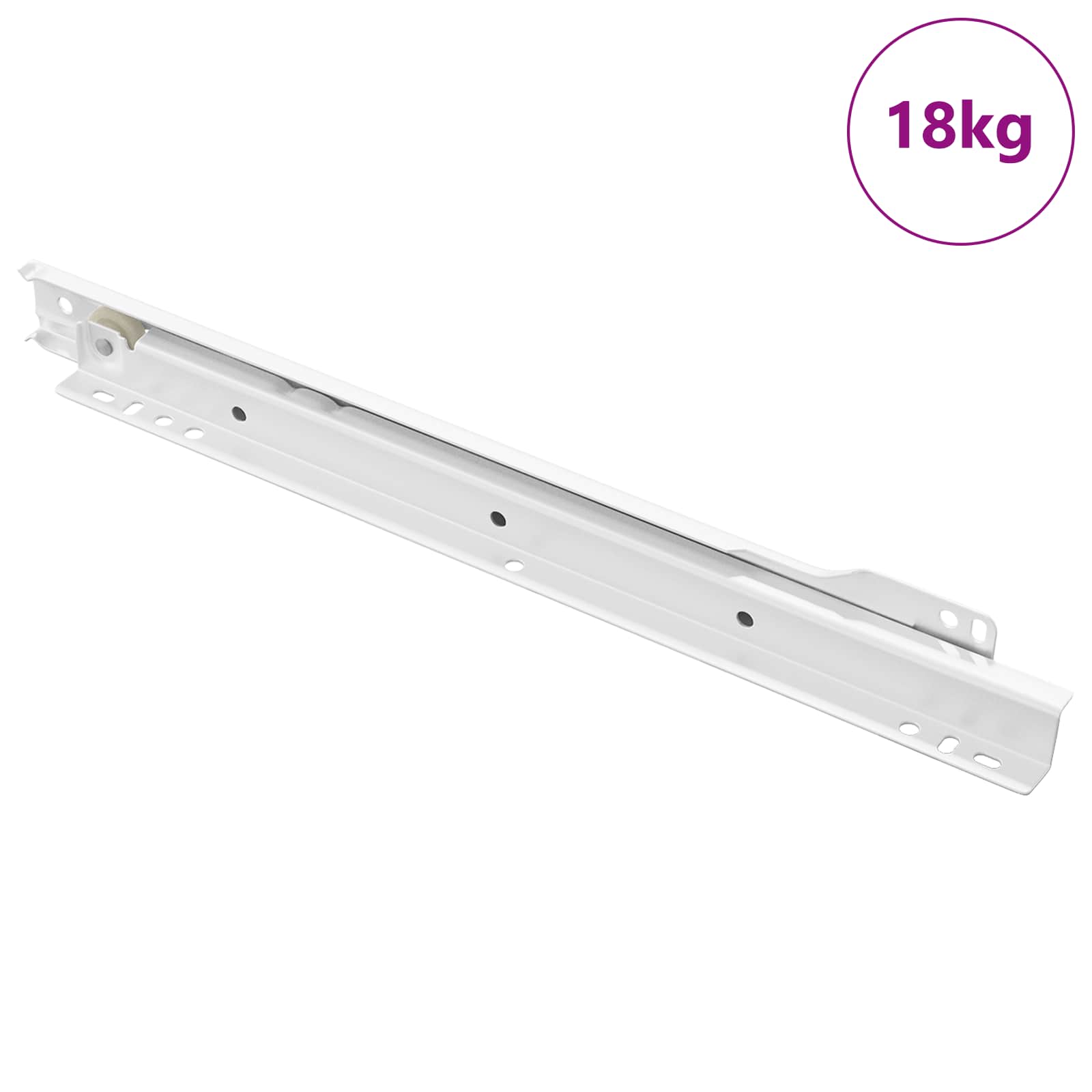 Vidaxl Drawer Slide 73 Pcs White Steel