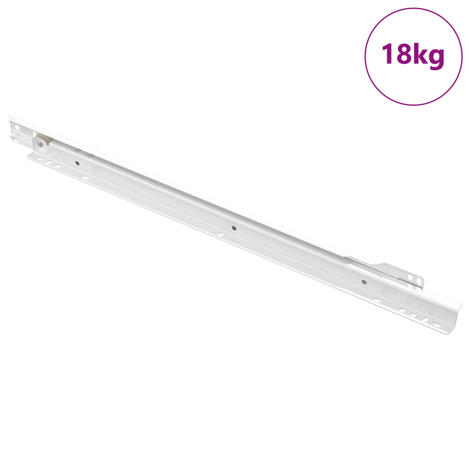 Vidaxl Drawer Slide 49 Pcs White Steel