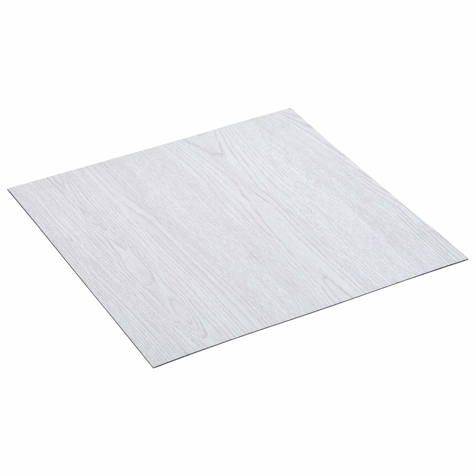 Vidaxl Self-adhesive Flooring Planks White 30.5 X 30.5 Cm 20 Pcs Pvc
