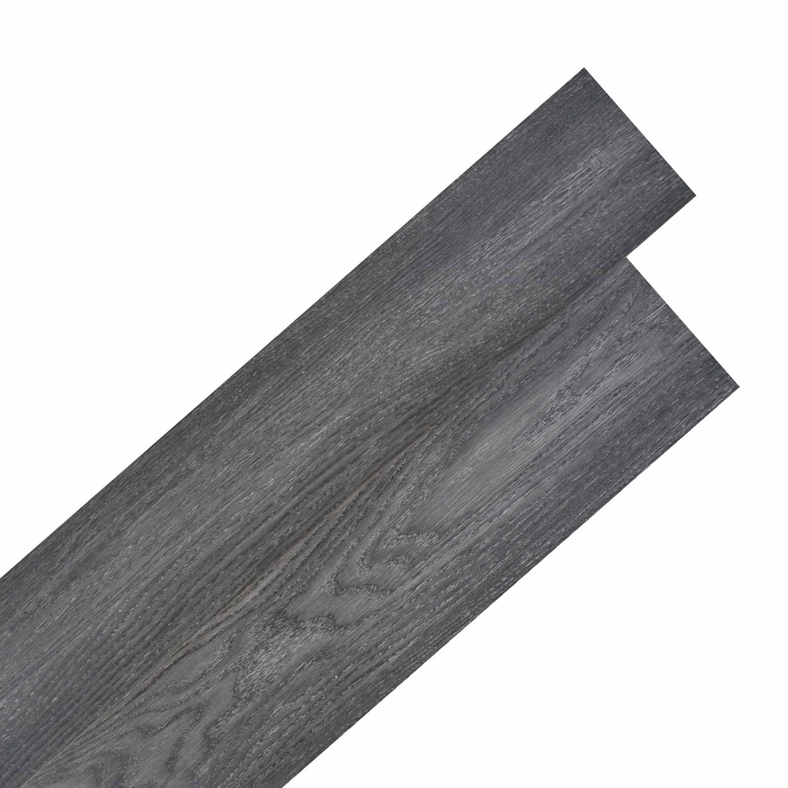 Vidaxl Self-adhesive Pvc Flooring Planks Black And White 30.5 X 61 Cm