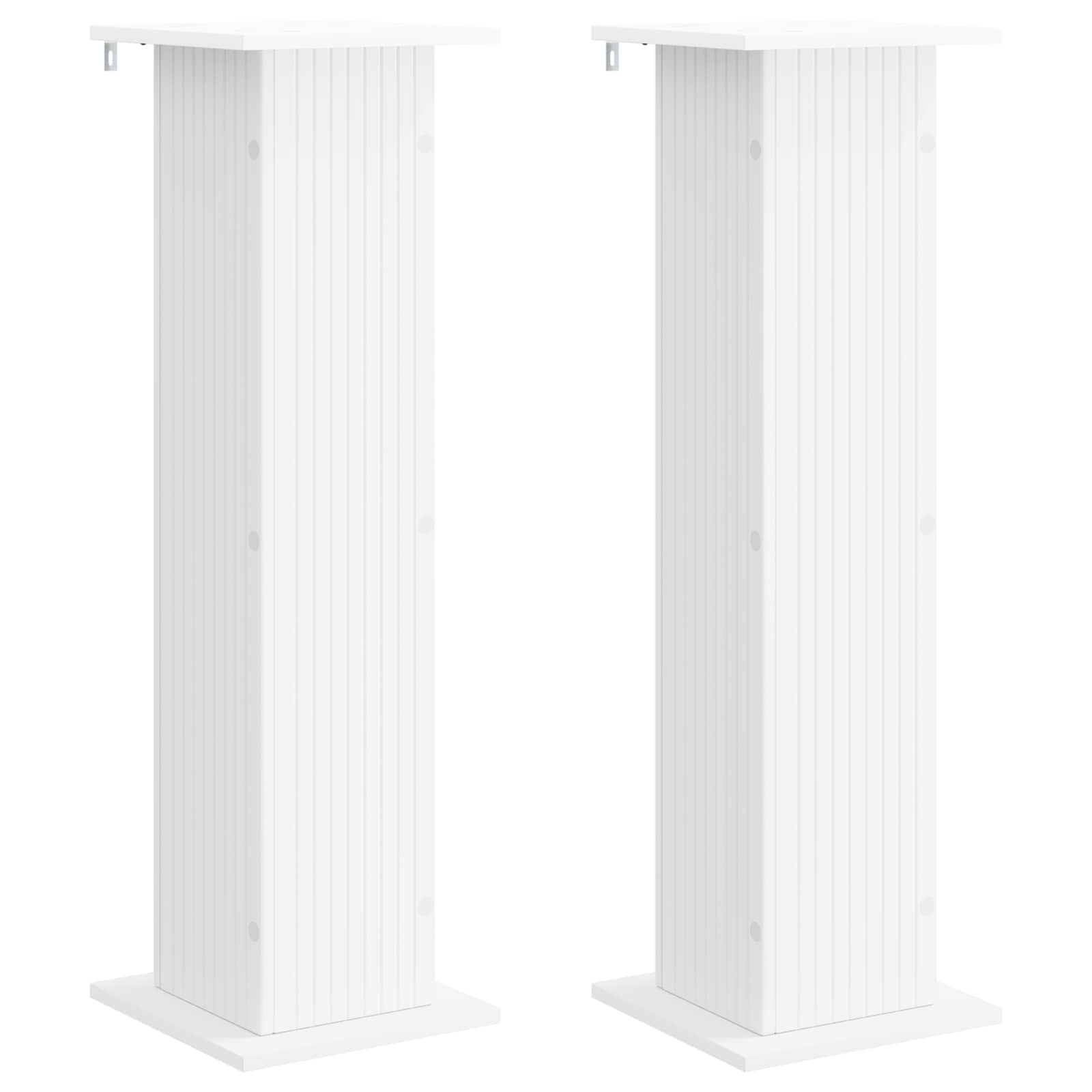 Vidaxl Plant Stand 2 Pcs White 30.5 X 30 X 100.5 Cm Engineered Wood