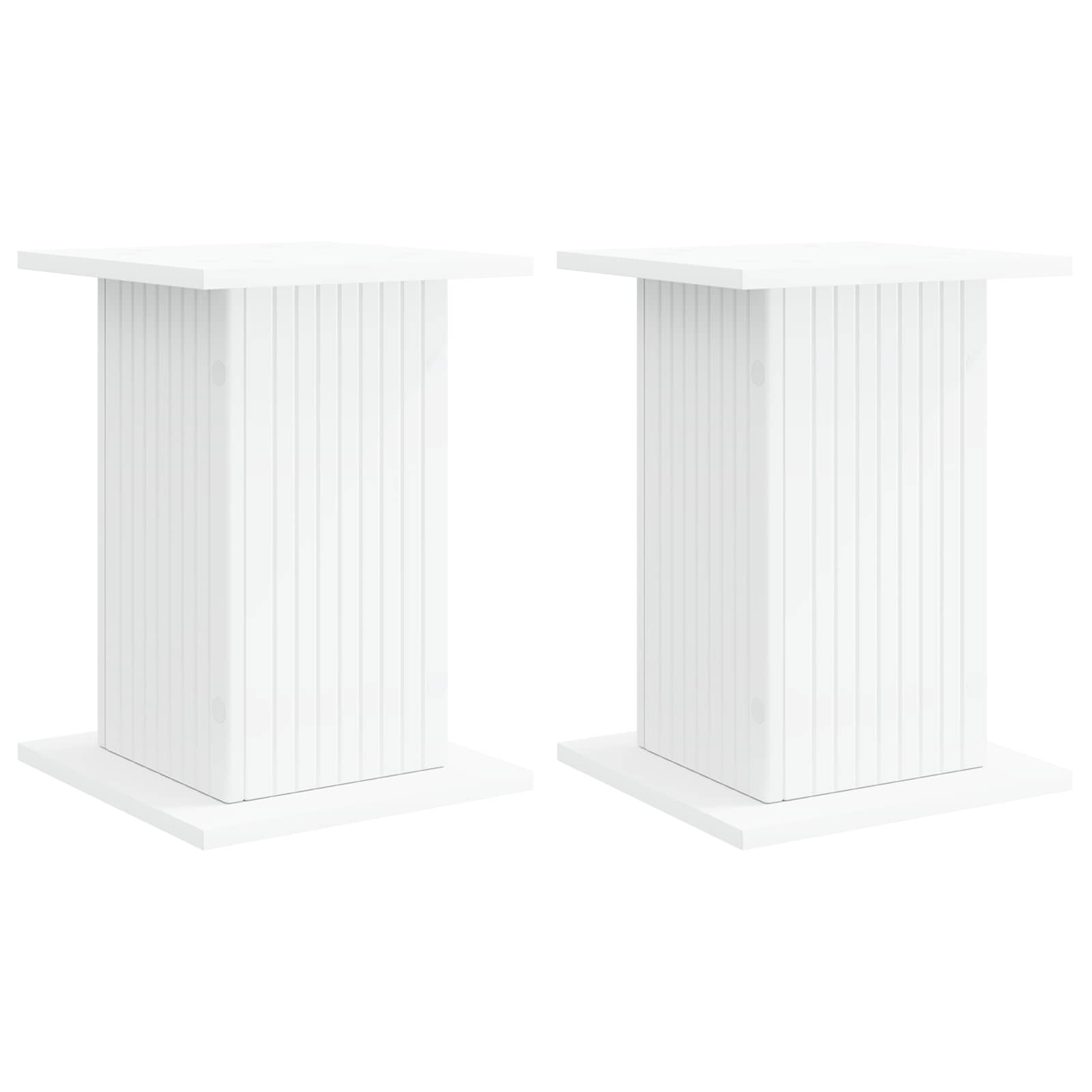 Vidaxl Plant Stand 2 Pcs White 30.5 X 30 X 43 Cm Engineered Wood