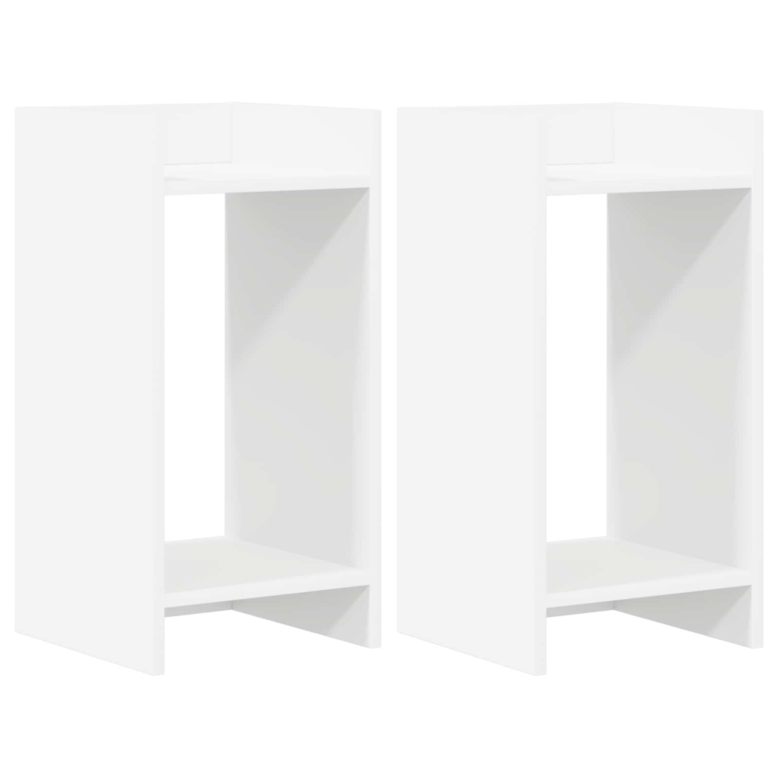 Vidaxl Plant Stand 2 Pcs White 30 X 30 X 60 Cm Engineered Wood