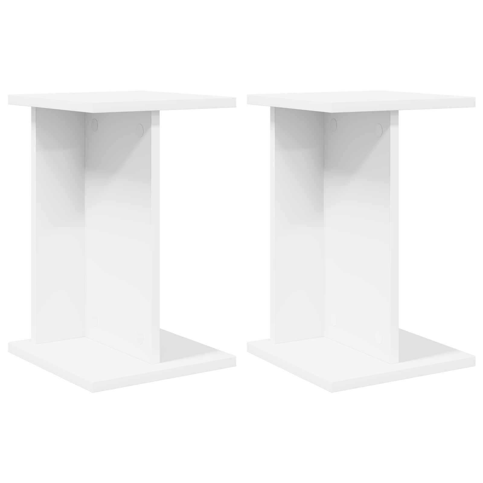 Vidaxl Plant Stand 2 Pcs White 25 X 25.5 X 40.5 Cm Engineered Wood