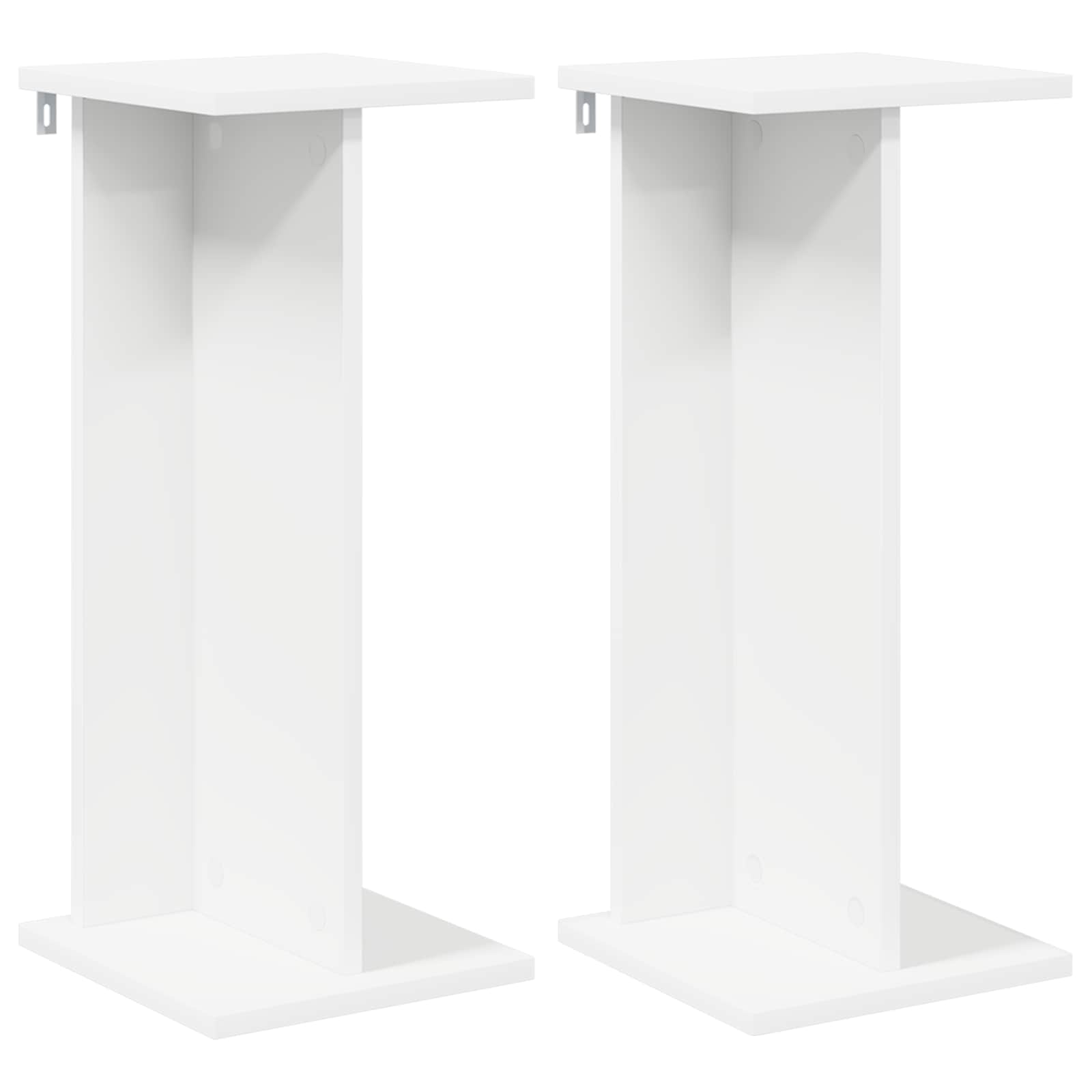 Vidaxl Plant Stand 2 Pcs White 25 X 25.5 X 60.5 Cm Engineered Wood