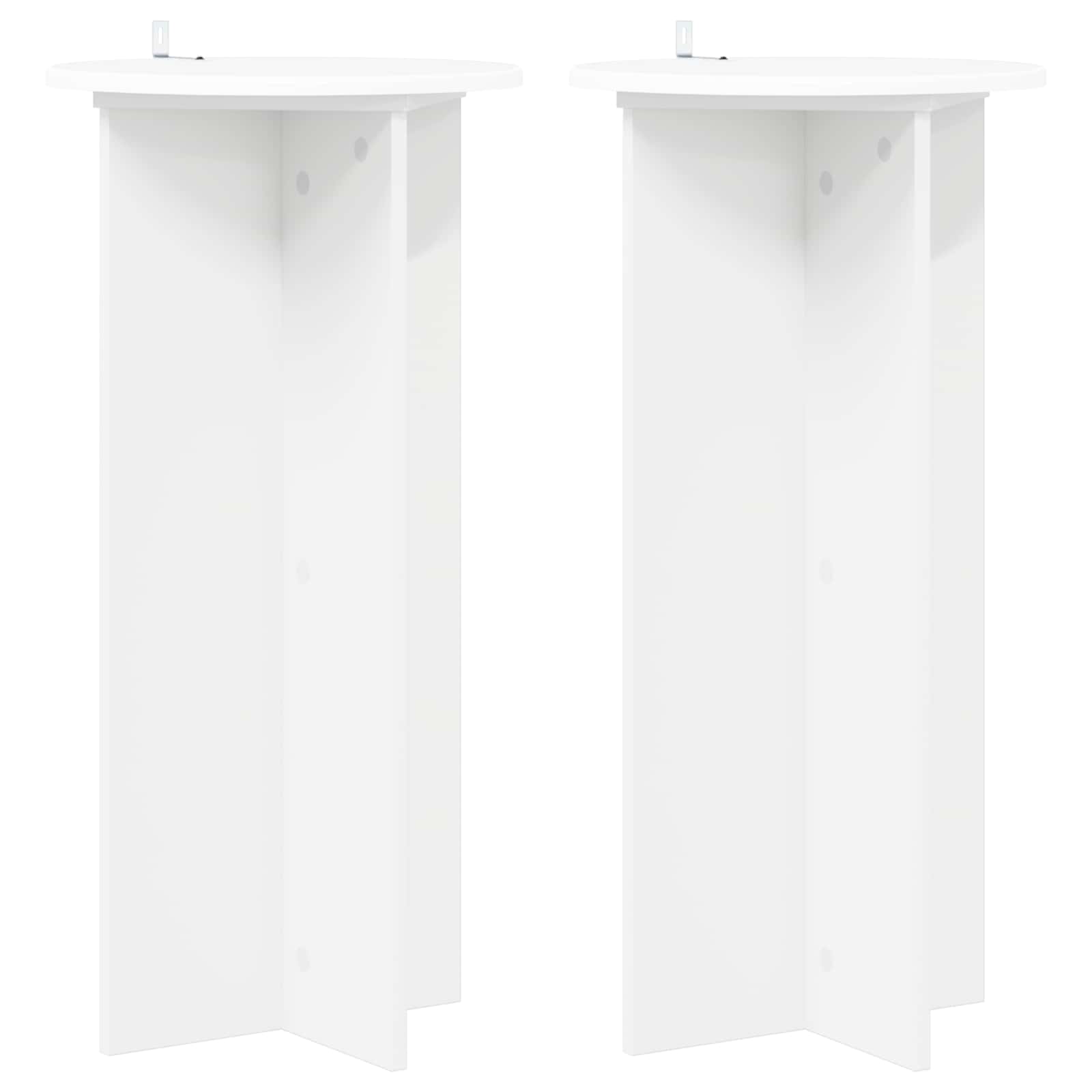 Vidaxl Plant Stand 2 Pcs White Ø40 X 80 Cm Engineered Wood