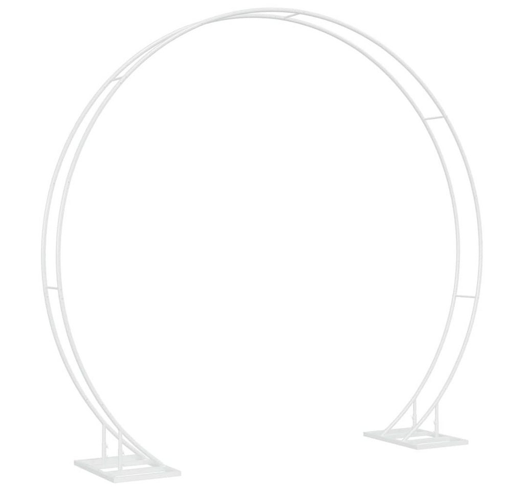Vidaxl Double Wedding Arch White 220 X 45 X 200 Cm Steel Bild 3