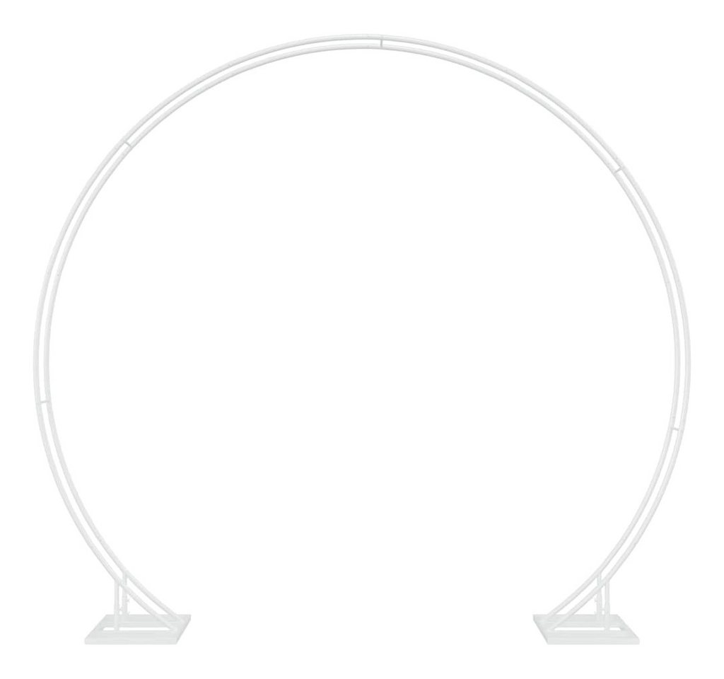 Vidaxl Double Wedding Arch White 220 X 45 X 200 Cm Steel Bild 4