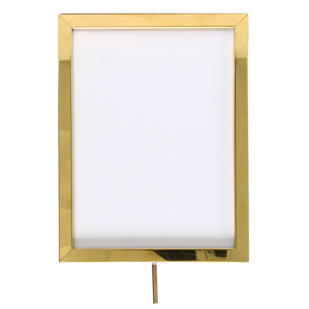 Plakatrahmen Hochkant – Gold – Für Absperrpfosten Mit Kordel
