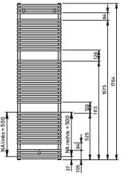 Vn-dion Modernisierungshk. Rechts Na500 Bh 1764x98x400mm Weiß