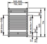 Vn-dion Modernisierungshk. Rechts Na500 Bh 714x98x900mm Weiß