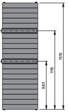 Vn-lowa-m Lux Bh 1510x105x500mm Weiß Geschl.