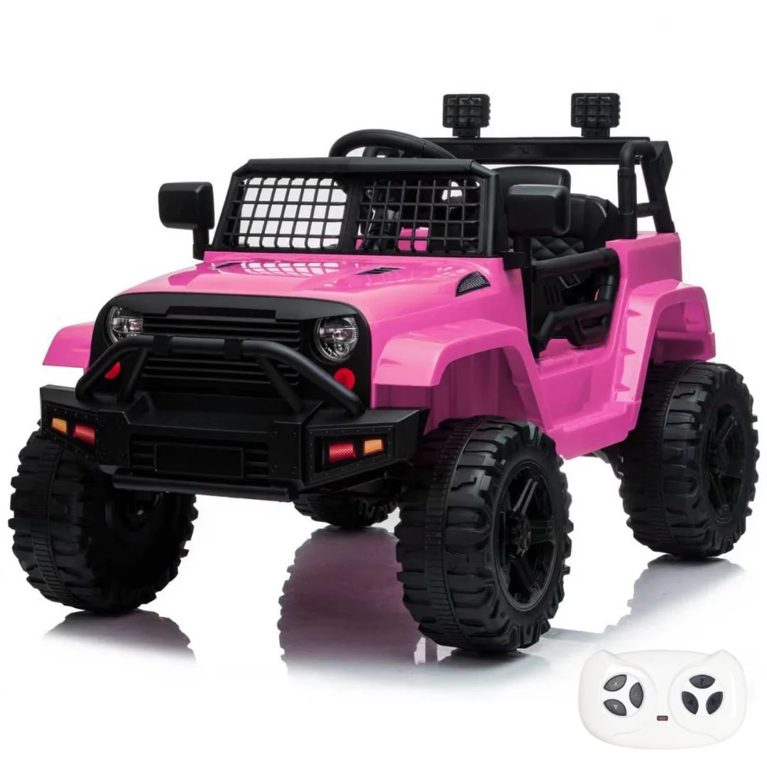 Vrooomy Trail Blazer Elektro-kinderfahrzeug 1 Bis 5 Jahre - Kinder-jeep Mit Stoßdämpfern, Beleuchtung & Mp3-player – 12v Kinder Elektro Auto Mit Fernbedienung, Funktionierenden Türen & Soft-start –