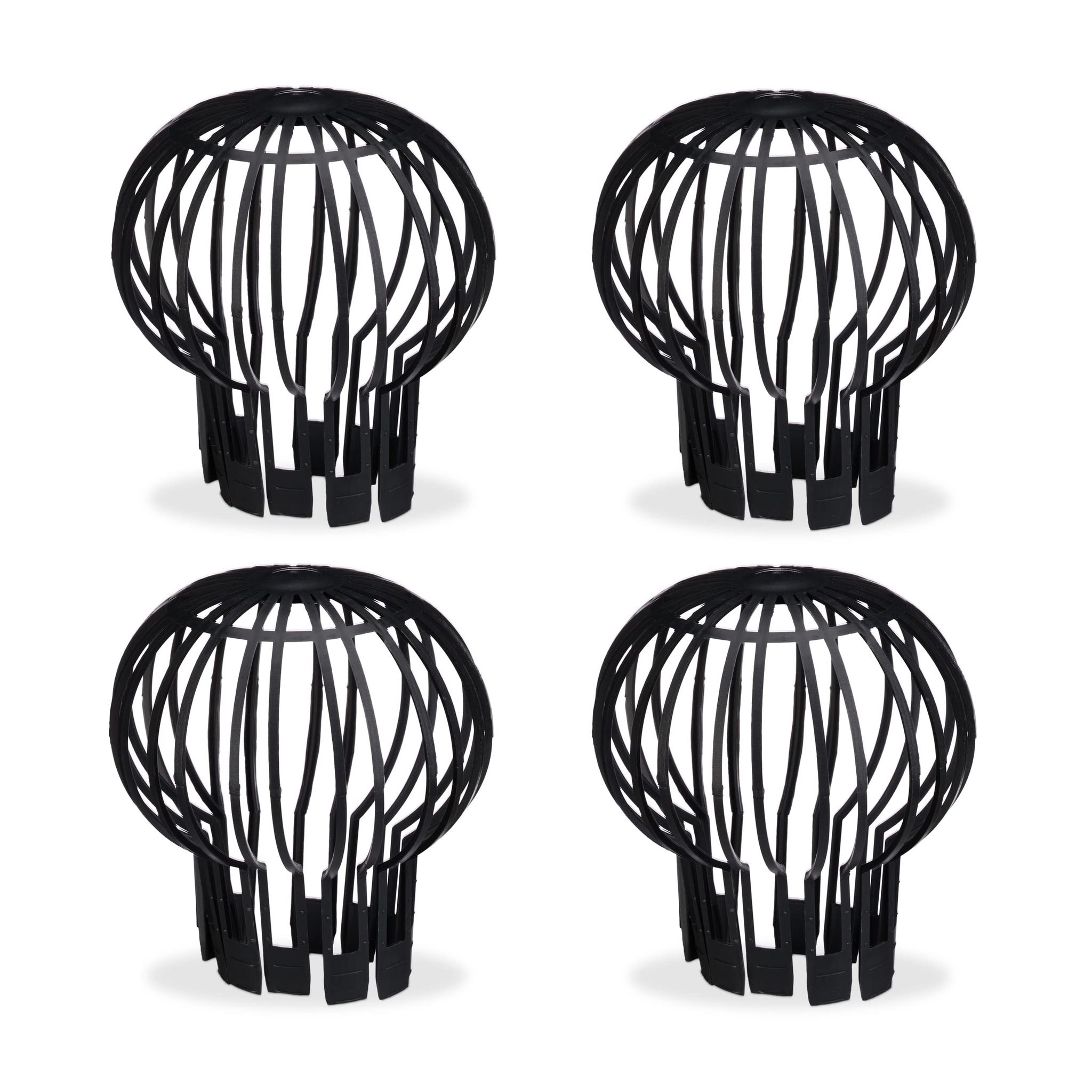 Dachrinnenfilter – Praktisches 4er-set – Kunststoff – Sieb – Schutz – Wasserablauf – Durchmesser 13 Cm – Schwarz