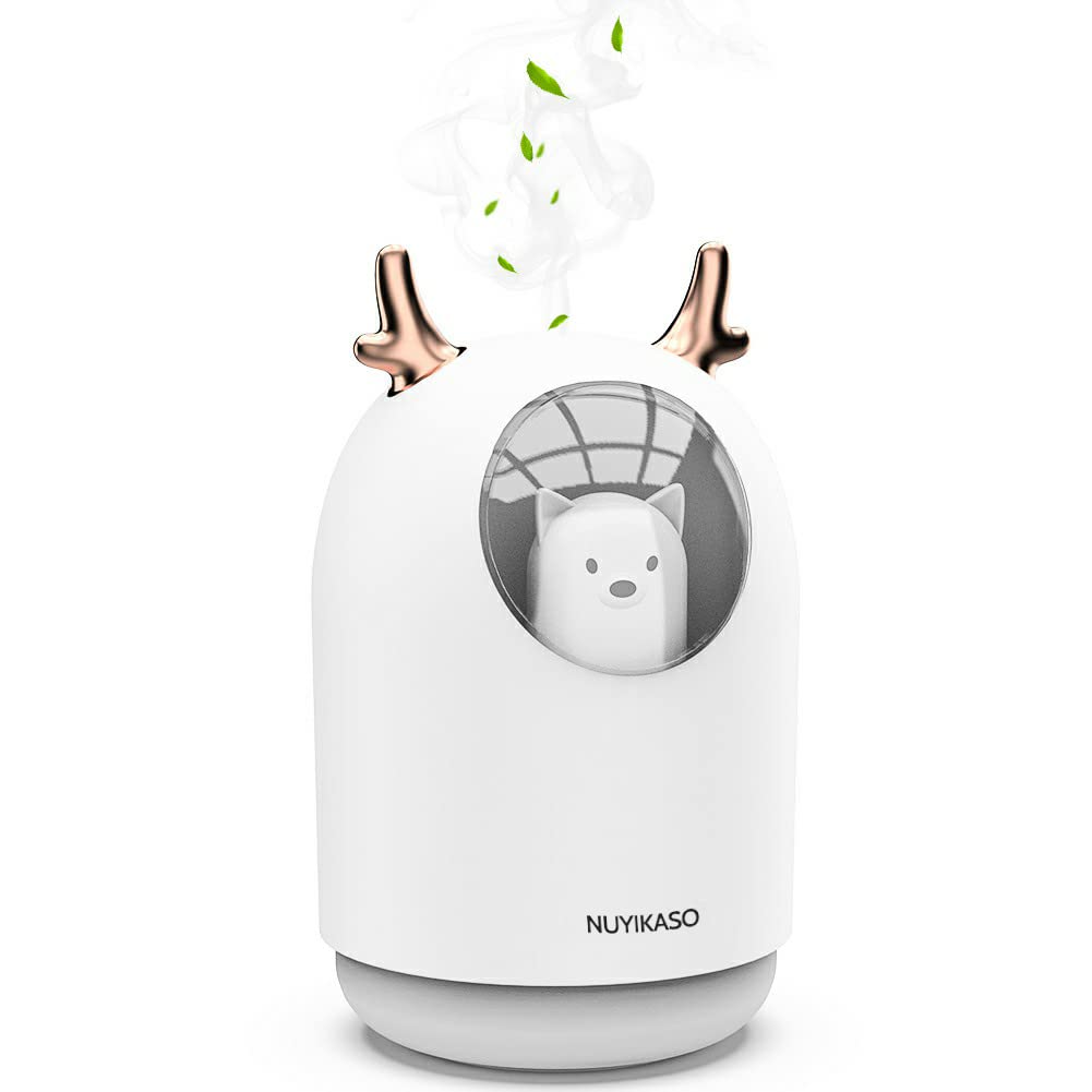 Leiser Ultraschall-luftbefeuchter Fürs Babyzimmer Mit Ätherischem Öl-diffusor, 7 Lichtfarben, Automatischer Abschaltung, 300 Ml