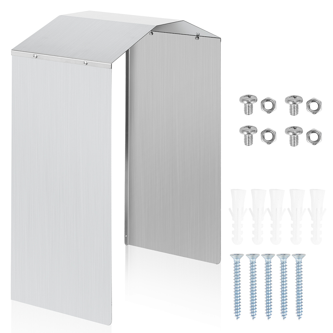 Wolketon 304edelstahl Dach Für Wallbox Inkl. Montagezubehör - 45 X 40 X 20cm Abdeckung Für Wallbox - Wetterschutz Die Gewährleistung Ihrer Ladesicherheit.