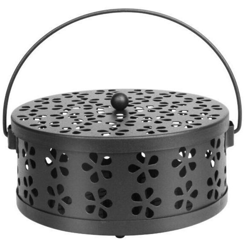 Metallener Mückenschutzspiralenhalter – Tragbarer Räucherstäbchenhalter Für Den Außenbereich, Garten, Terrasse Oder Innenbereich – Schwarz