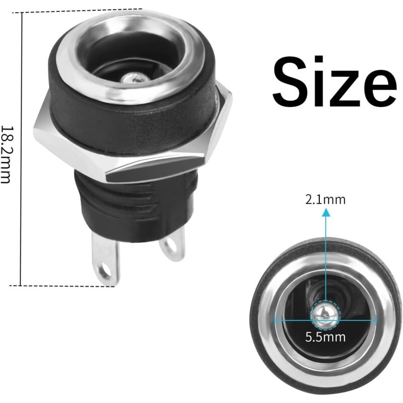 Packung Mit 4 Dc-buchsen 5,5 × 2,1 Mm Standard-stromanschluss Für Adapter Und Elektronische Geräte