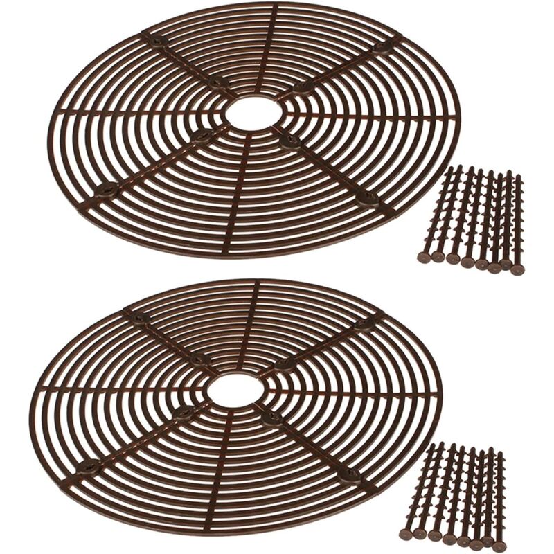 2er-set Schutzgitter Für Blumentöpfe (30 Cm) – Natürlicher Katzenschutz Und Kindersicher – Braun