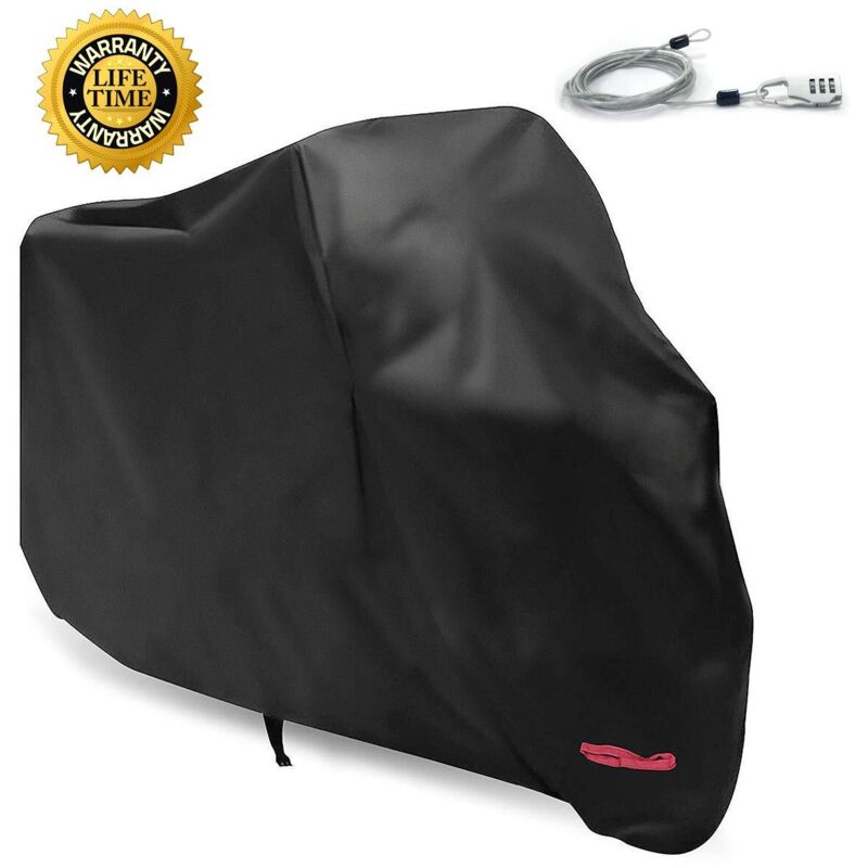 Faltbare Schutzhülle Für Motorrad Und Roller – Für Drinnen Und Draußen – Größe 3xl (295 X 110 X 140 Cm) – Schwarz
