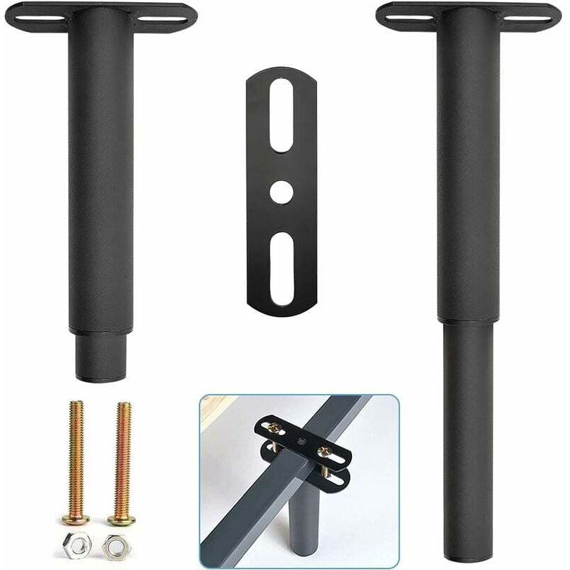 Verstellbare Und Einziehbare Bettbeine Aus Robustem Metall – Höhenverstellbar Von 17,8 Bis 33 Cm – Für Bett, Sofa, Kleiderschrank