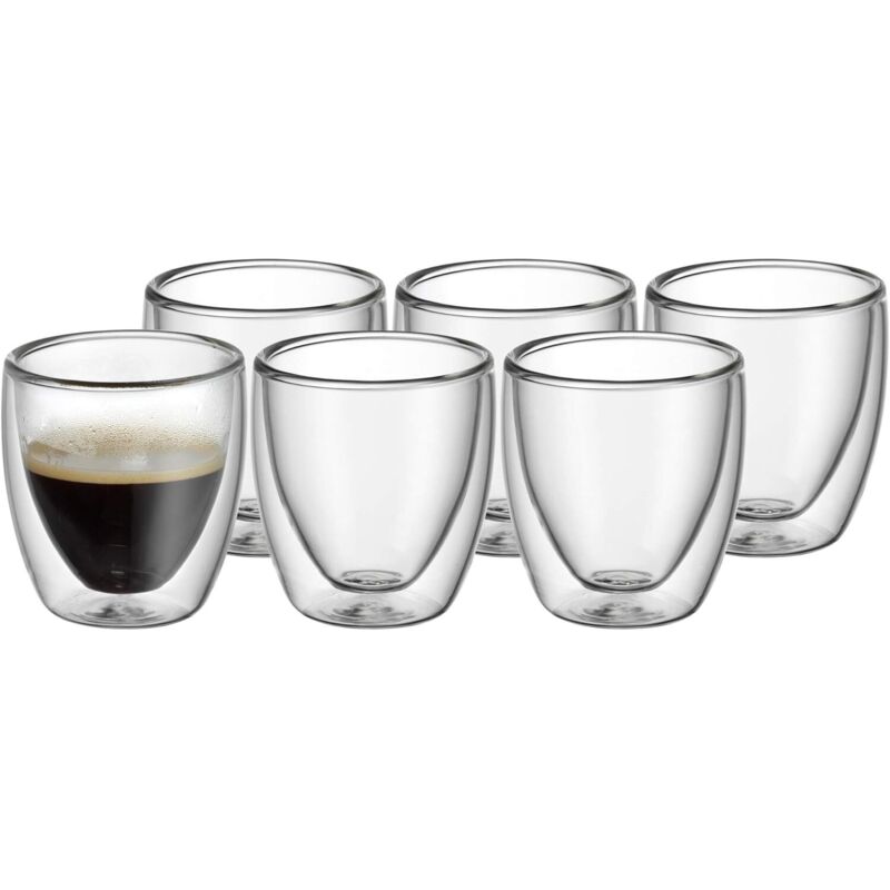 Doppelwandige 80-ml-espressotassen Mit Schwebeeffekt, Hitzebeständige Thermogläser Für Espresso