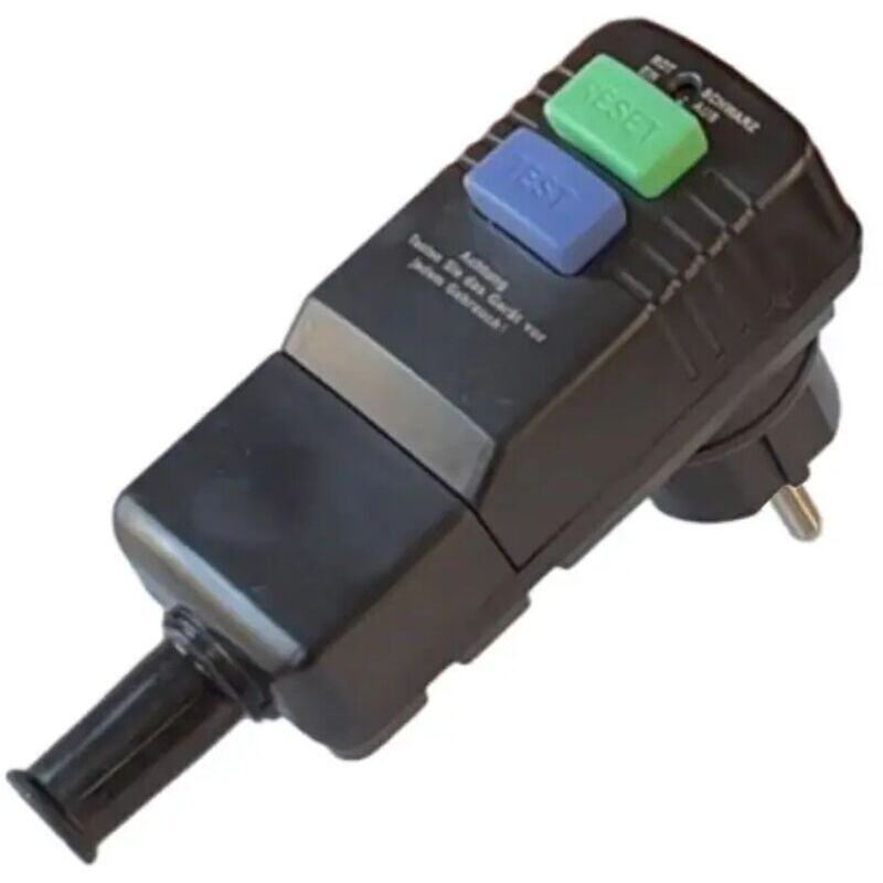 230v Ip54 Schwarzer Persönlicher Schutzschalter, Wasser- Und Staubdicht Für Badezimmer Und Außenbereich