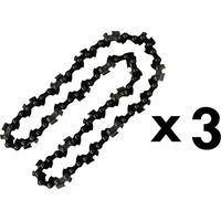 Gt Garden – Set Mit 3 Ketten, 40 Glieder, 3/8" Durchmesser, Für Astsägen – Teilungsbreite 1,3 Mm – Führungsschienenlänge 10 Zoll (26 Cm)