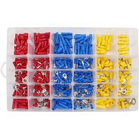 Lntyq 480-teiliges Set Elektrischer Klemmen, Kfz-klemmen, Crimp-klemmen, Runde, Flache Buchsen Und Stecker, Ösen- Und Ringklemmen