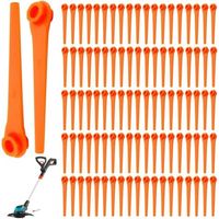 Toolive – 100er-pack Ersatzklingen Aus Kunststoff Für Gardena Rasentrimmer – 70 Mm – Präziser Und Schneller Schnitt – Kompatibel Mit Den Modellen 9823, 9825, 9820, 9821
