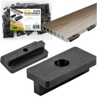 Befestigungsclips Für Wpc-terrassendielen – Verstärkter Pp-kunststoff – Unsichtbare Befestigung – Uv-beständig – Packung Mit 50 Clips