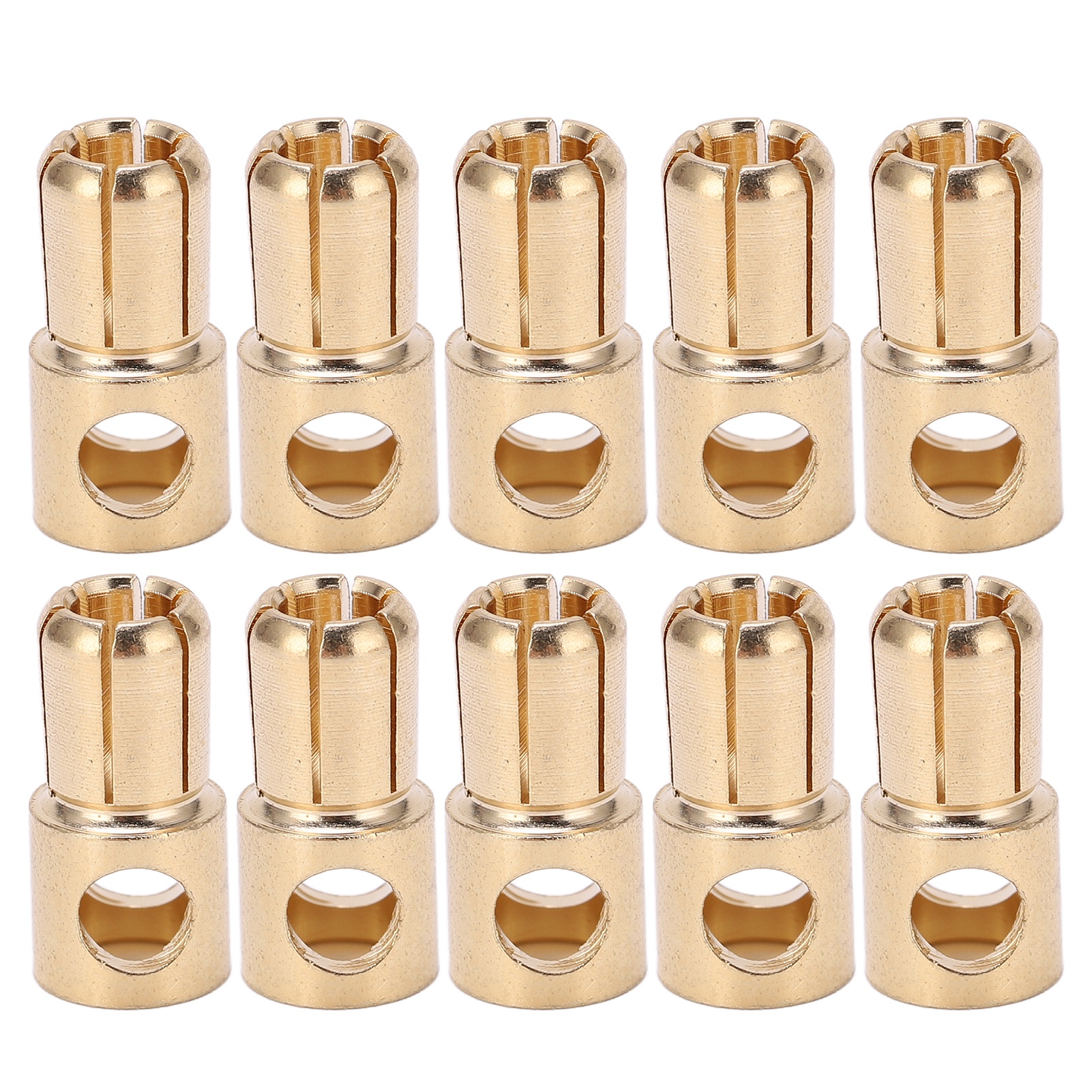 10 Vergoldete 6-mm-bananenstecker (männlich) Für Rc-akkus, Regler Und Motoren – 10er-pack