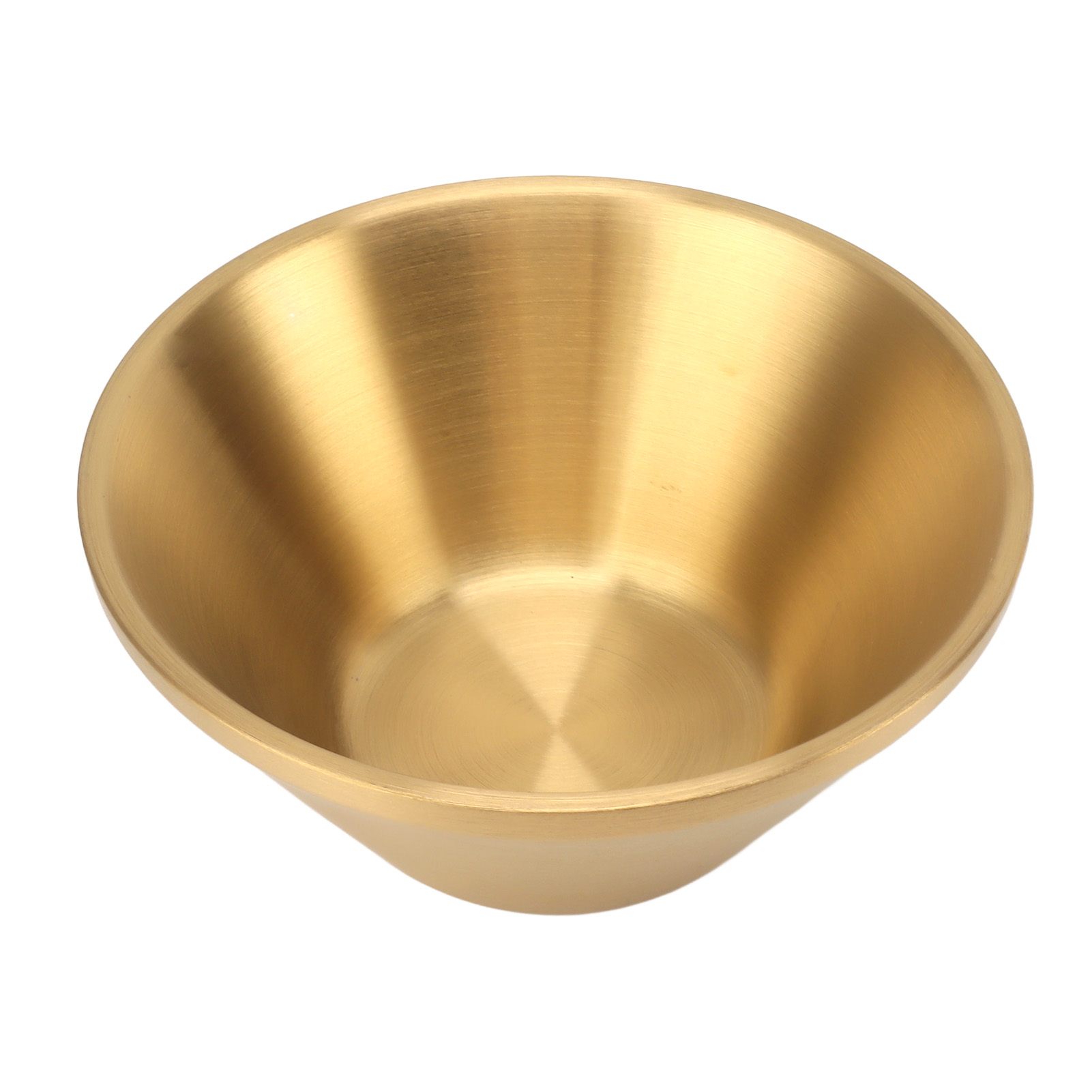 Doppelwandige Salatschüssel Aus Edelstahl 304, Modernes Design Für Snacks, Nudeln, Eiscreme, Gold, 13 Cm / 5,1 Zoll