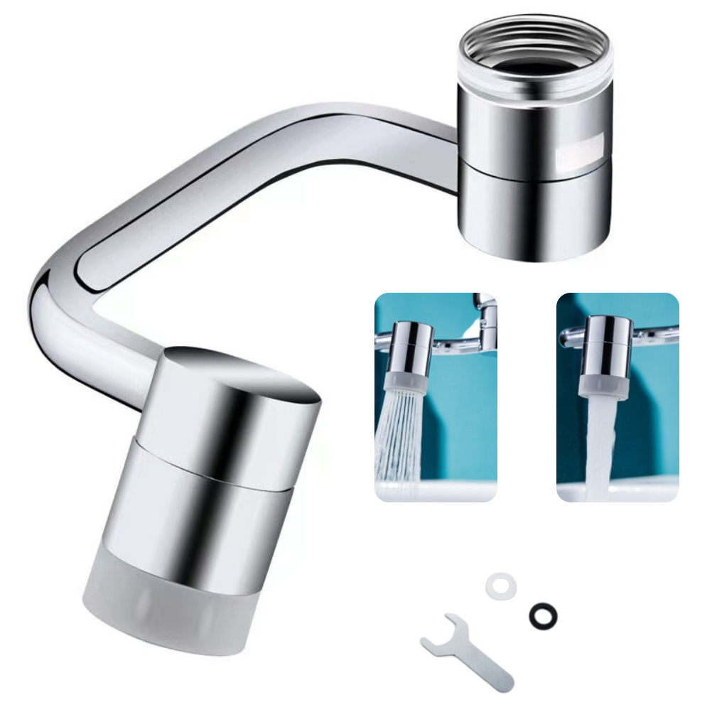 1080° Schwenkbarer Wasserhahnkopf Mit Spritzschutz Und Luftsprudler, Küchenspülenverlängerung