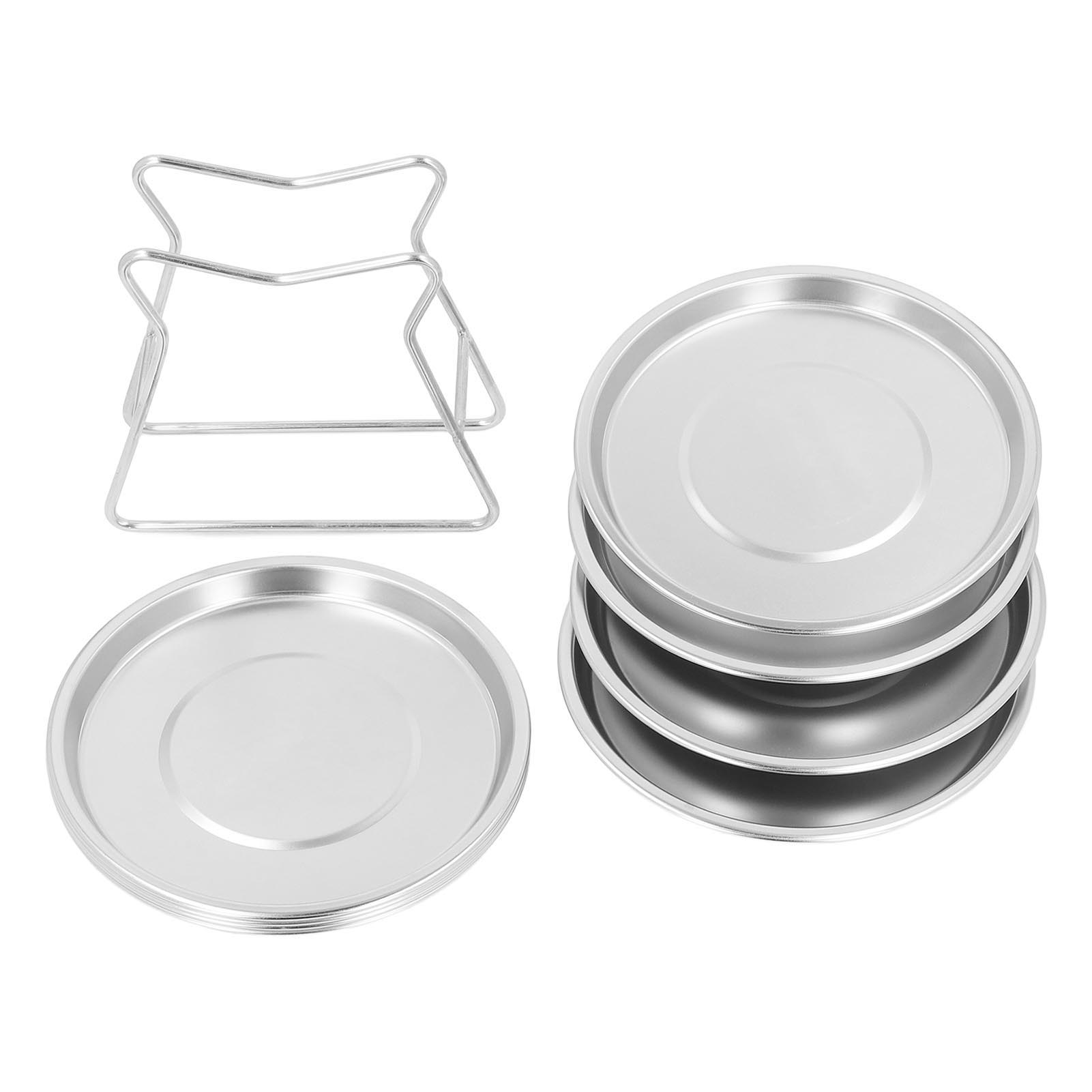 8-teiliges Rundes Teller-set Aus Edelstahl 304, Kleine Teller Für Snacks Und Beilagen