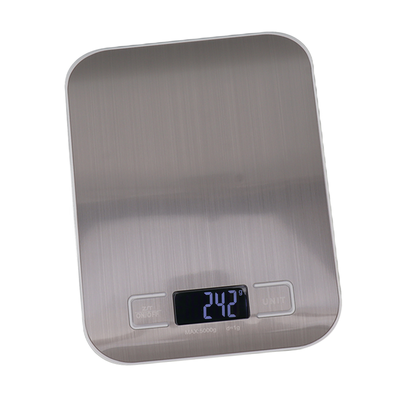Präzise Küchenwaage (0,035 Oz – 11 Lb), Lcd-anzeige, Edelstahl, Batteriebetrieben, Ideal Für Kaffee- Und Speisenzubereitung
