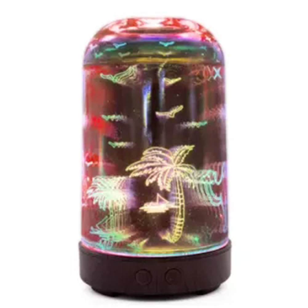 3d-ultraschall-luftbefeuchter In Kokosnussbaumform Mit Led Und Aromatherapie (100-240 V)