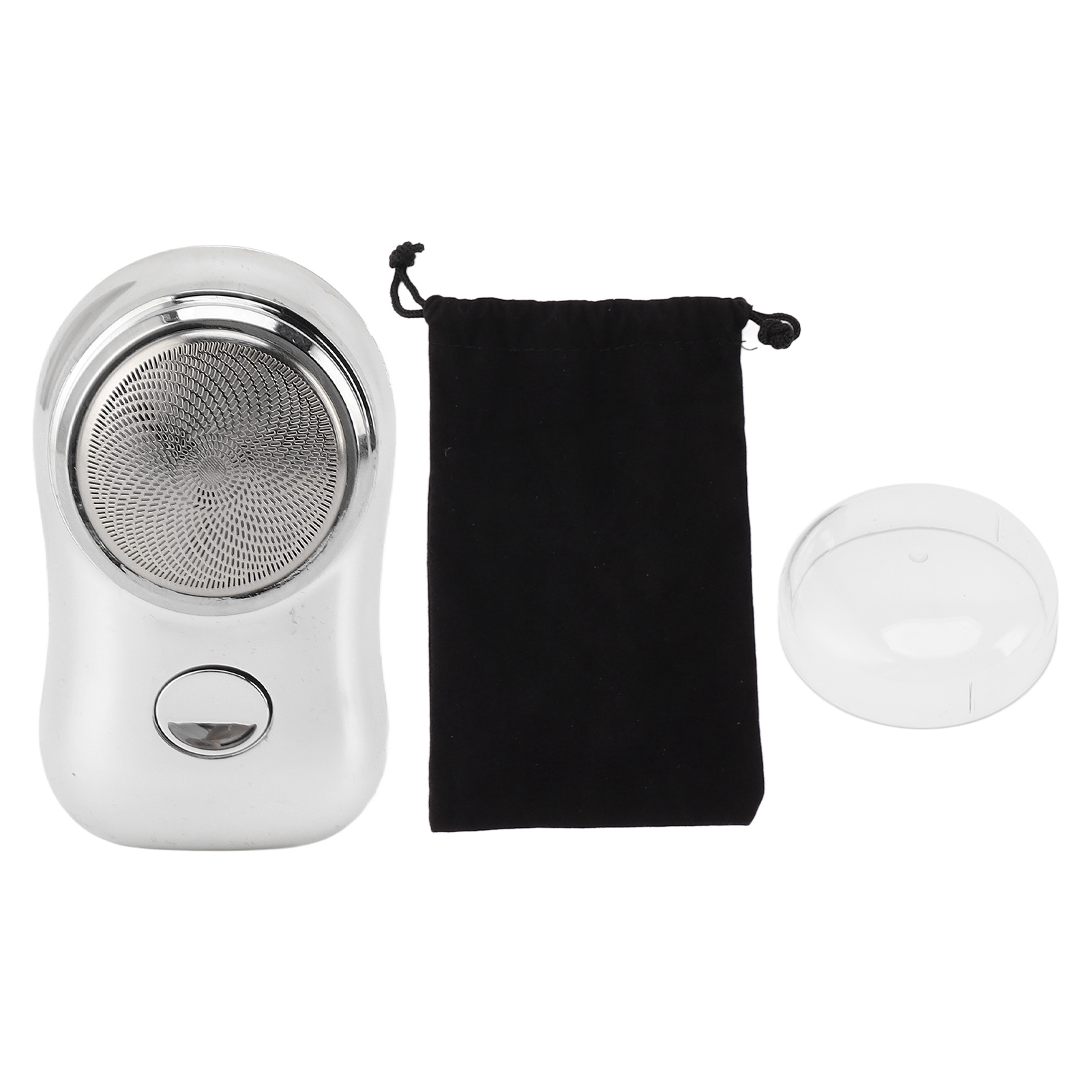 Mini-barttrimmer Mit Usb-c-anschluss, Wiederaufladbar Und Leise, Geräuscharm, Mit 400-mah-akku Für Unterwegs, Polierte Silberne Oberfläche