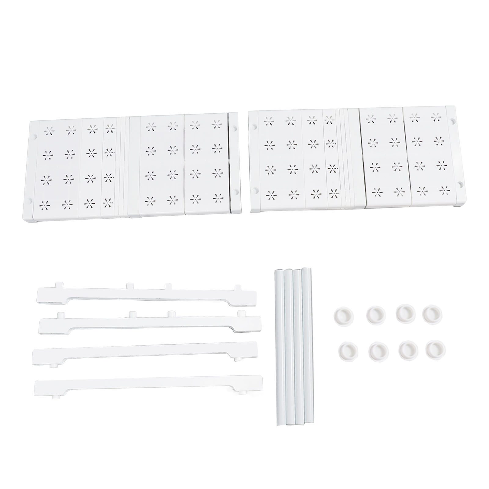 Ausziehbarer Kleiderschrankboden, Verstellbares Garderobenregal, Breite 48 Cm, Höhe 32 Cm, Länge 37–48 Cm