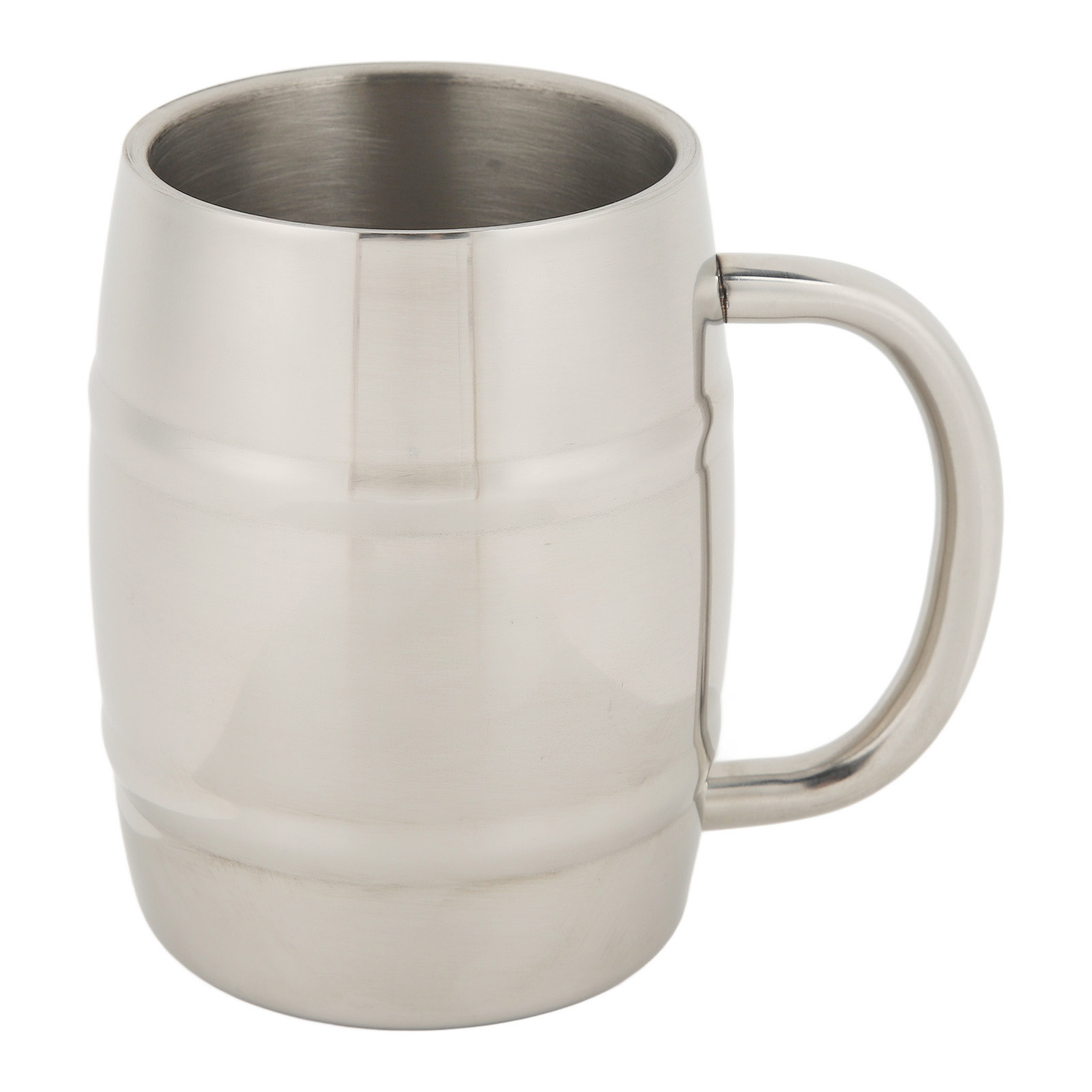 450 Ml Edelstahl-kaffeebecher, Doppelwandig Mit Henkel, Leicht Zu Reinigen, Ideal Für Tee, Bier Und Andere Getränke, Zum Kochen Zu Hause.