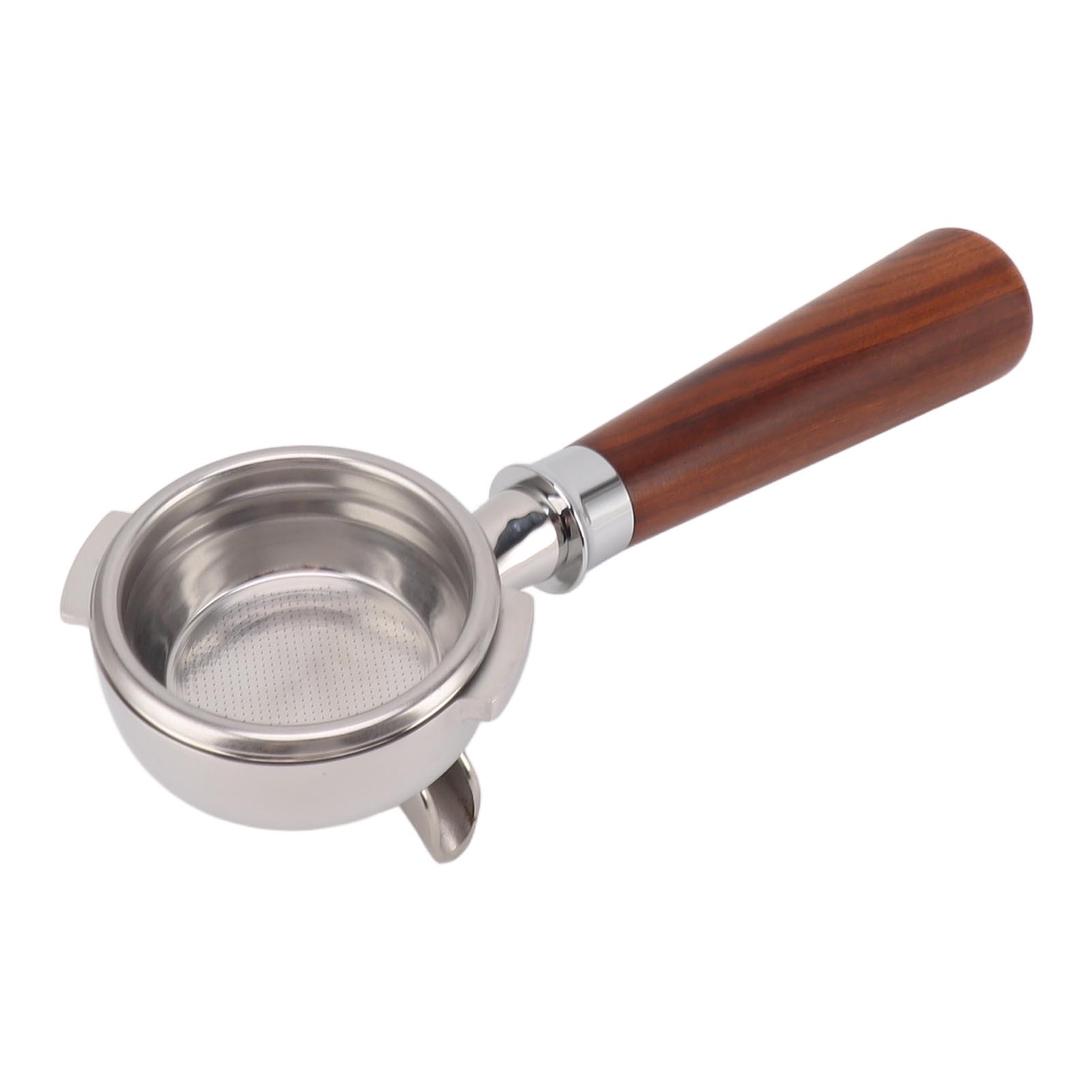 Siebträger 58 Mm, 2 Ausläufe, Edelstahl, Abnehmbarer Holzgriff Für Nowwa A1 Kaffeemaschine, Zubehör Für Feinen Kaffeefilter