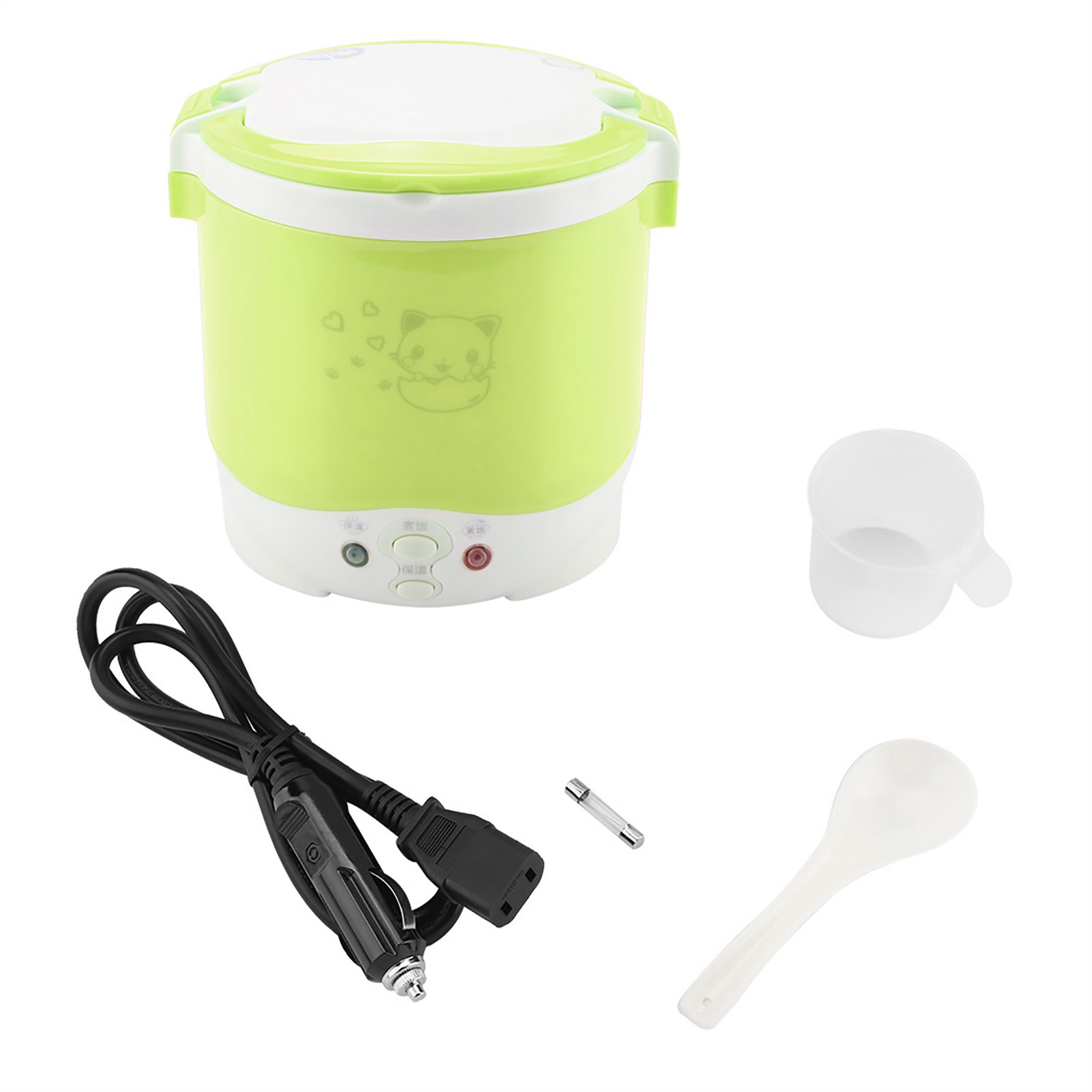 Tragbarer 24v-reiskocher Für Lkws, 1l 140w Elektrischer Dampfgarer (grün)