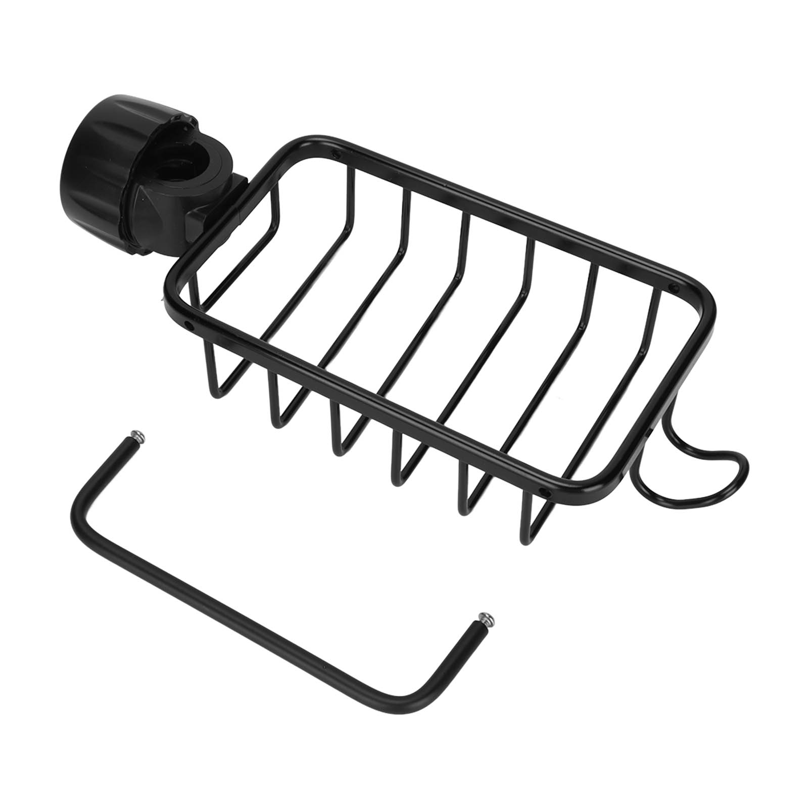 Schwammhalter Mit Handtuchhalter, Schwarze Hängeablage Für Die Küchenspüle