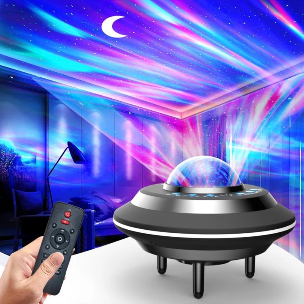 Milchstraßen- Und Nordlichtprojektor Mit Fernbedienung – Bluetooth-led-nachtlicht Fürs Kinderzimmer – Tragbar Und Usb-fähig
